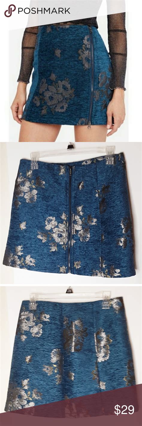people urban outfitter blue silver skirt sz   images