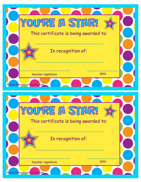 Explore Our Example Of Star Student Certificate Template Student
