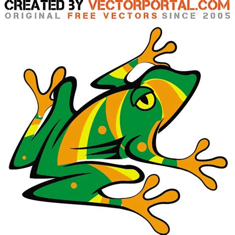 Colorful Frog Illustration Royalty Free Stock Svg Vector