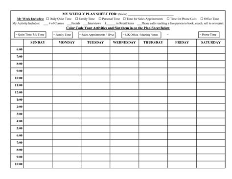 Sales Weekly Planning Template Day Planner Template Memo Template