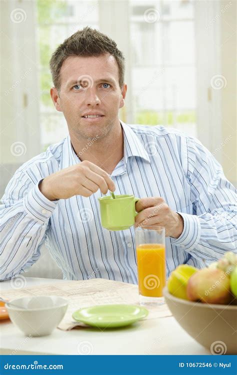Man Having Breakfast Royalty Free Stock Image Image 10672546