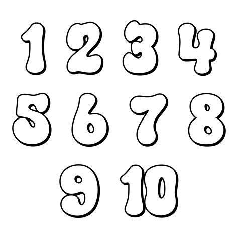 7 Best Printable Bubble Numbers 1 10 Pdf For Free At Printablee