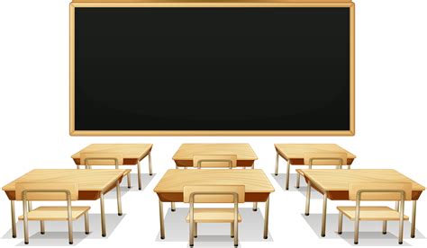 Download Banner Black And White Stock Classroom With Blackboard
