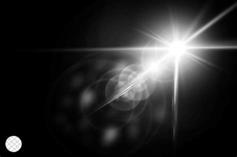 Premium Psd Black And White Lens Flares Light Sunburst Effects