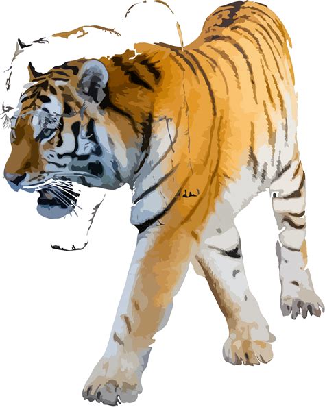 Tiger Running Outline Png Svg Clip Art For Web Download Clip Art