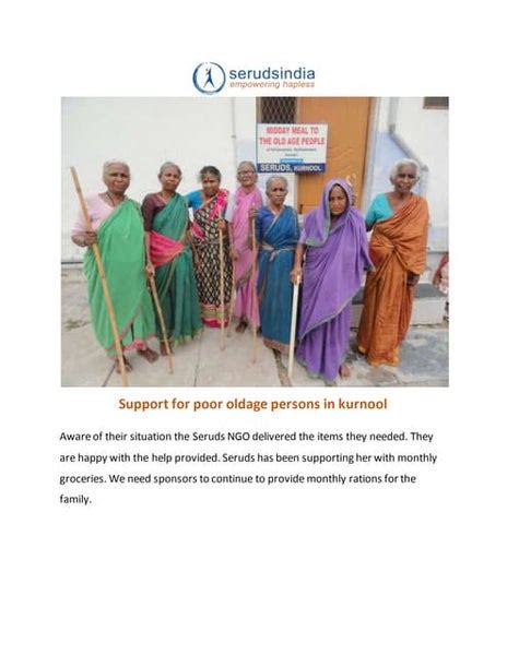 Sponsor A Granny In Old Age Home