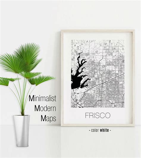Frisco Texas Frisco Tx Map Frisco Map Frisco Print Frisco Etsy