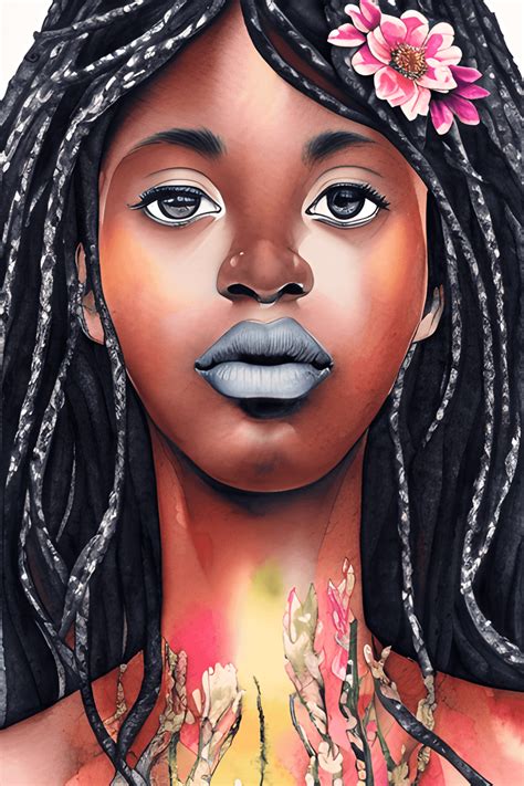 Black Girl Goddess Graphic · Creative Fabrica