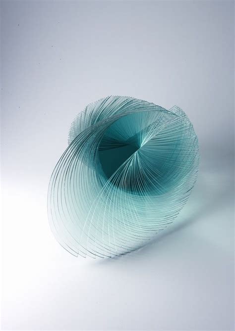 Infinitely Faceted Sculptures Formed With Plate Glass Sheets Glass