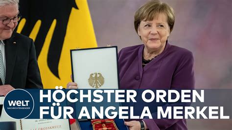 EHRUNG DER ALTKANZLERIN Höchster Orden für Angela Merkel Verliehen vom Bundespräsidenten