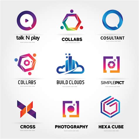 Colorful Logo Business Set Collection Template Sign Symbol Icon 602754 Vector Art at Vecteezy