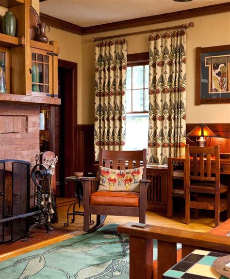 Arts And Crafts Textiles Then And Now Craftsman Interior Craftsman Decor