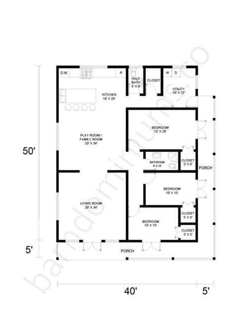 20 X 50 Barndominium Floor Plans Viewfloor Co