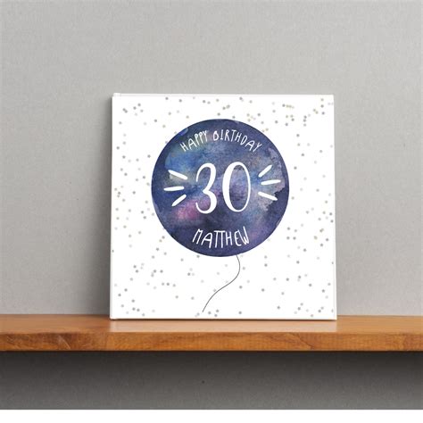 30th Birthday Card For Man Personalised 30th Card 30th Etsy