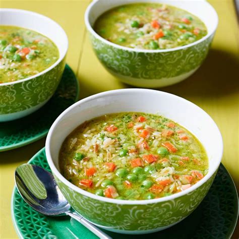 Pea And Carrot Soup With Rice Recipe In 2020 Carrot Soup Soup