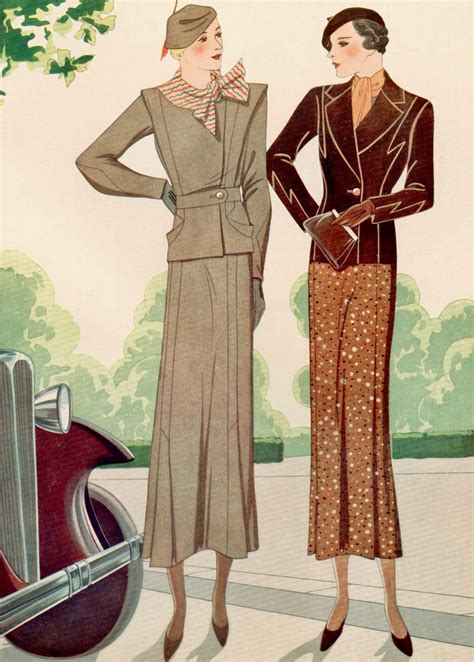 Pin Van 1930s 1940s Women S Fashion Op 1930s Suits