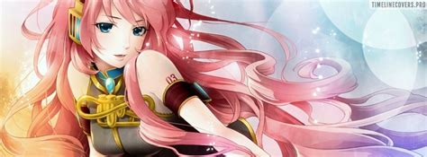 Beautiful Pink Hair Anime Girl Facebook Cover