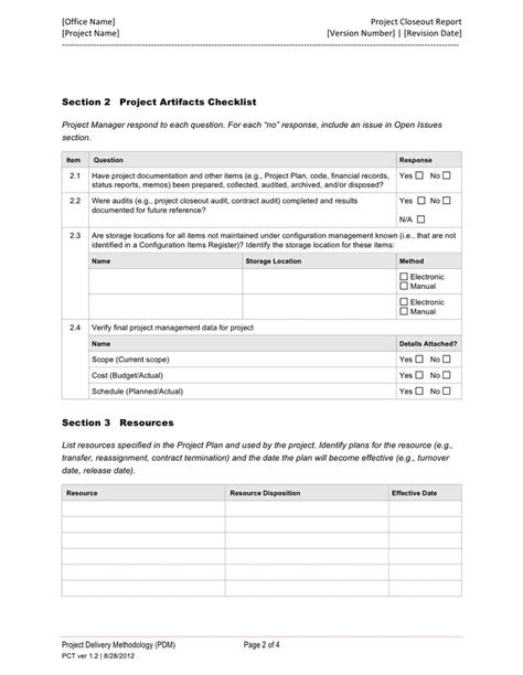 Project Report Out Template