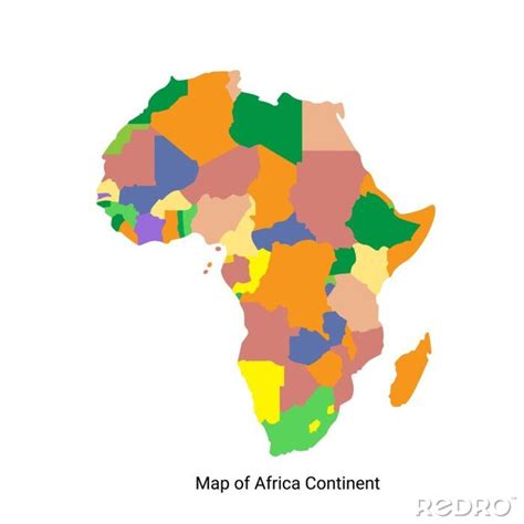 Plakat Colorful Map Of Africa Africa Regions Political Map With Single Sexiz Pix