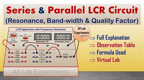 Series Parallel Lcr Circuit Full Experiment Practical File Youtube