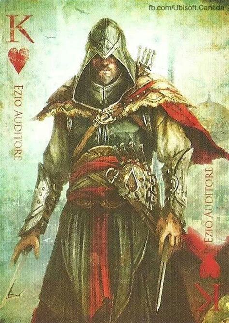 King Ezio Assassins Creed Series Playing Cards Art Magic Cards King