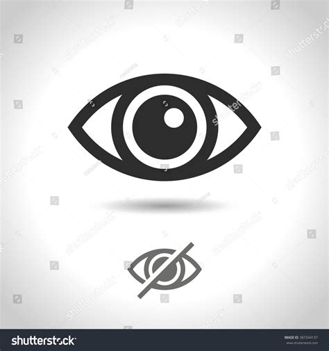 Eye Icon Visible Invisibility Symbol Vector Stock Vector Royalty Free