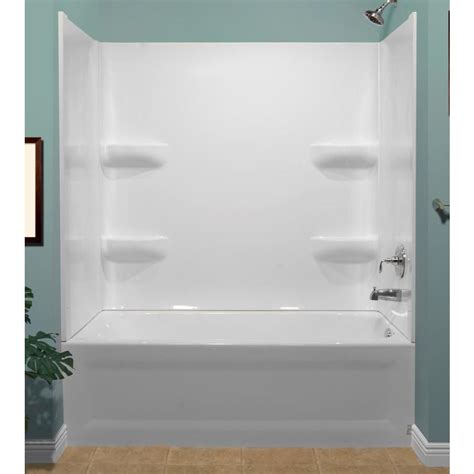 Enjoy soaking in this aromatic hot tub spa as if you were in a japanese onsen! Style Selections 54x30 White 2-Piece Bathtub Shower Kit ...