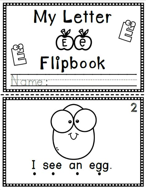 My Letter E Flip Book Flipbook Alphabet Activities Made By Teachers