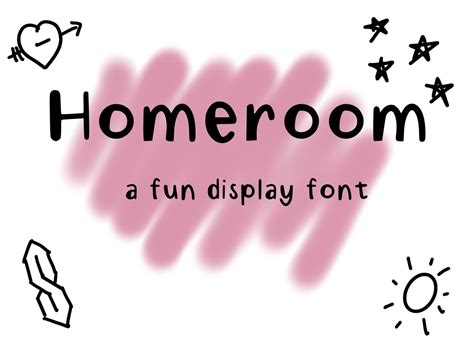 Homeroom Font Door Ggray · Creative Fabrica