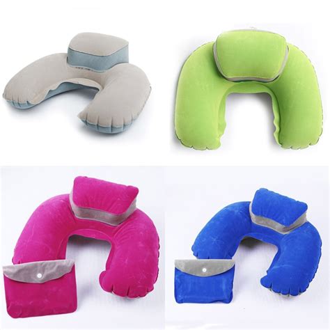 Buy 2018 Travel Pillow Portable Inflatable Neck Pillow U Shaped Flocking Pillow