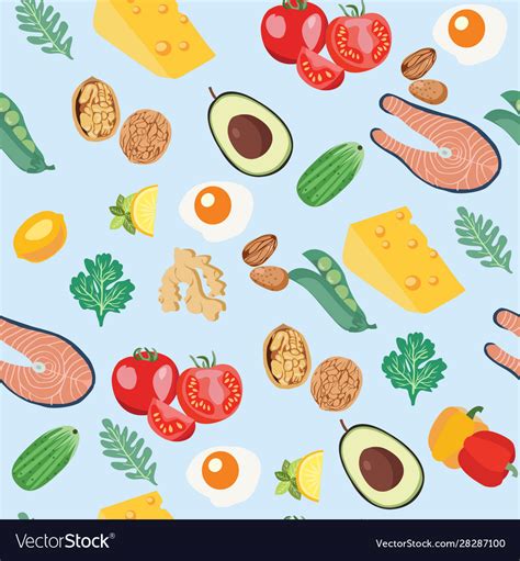 Healthy Food Organic Background Royalty Free Vector Image