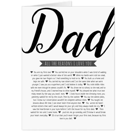 Birthday Card For Dad All The Reasons We Love You Zazzle