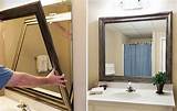 Diy Framing Bathroom Mirror Pictures