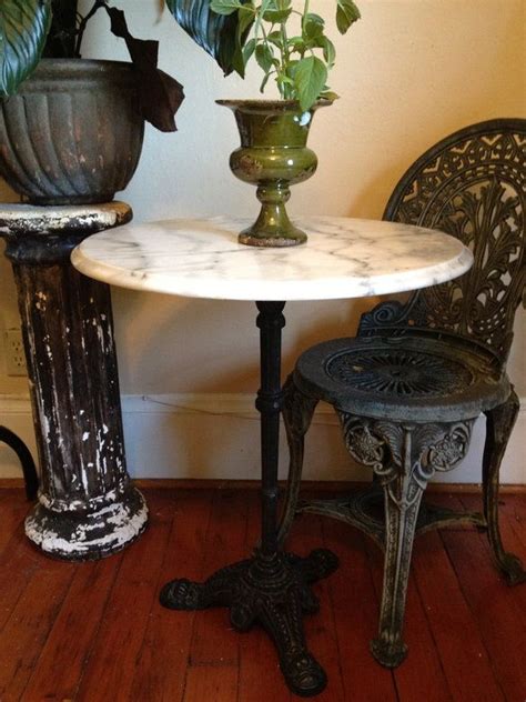 Shop wrought iron bistro table on houzz. French Bistro Carrara Marble Wrought Iron Table | Iron ...