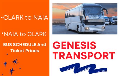 Genesis P2p Bus Schedule And Ticket Price For Clark Naia Via Trinoma