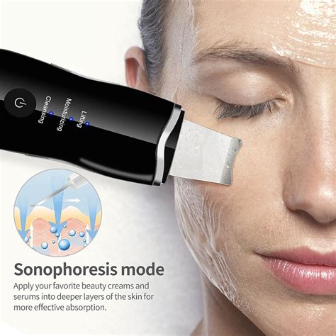 Professional Ultrasonic Facial Skin Scrubber Ion Deep Face Cleaning