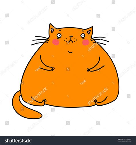 Funny Fat Cat Cartoon Stock Photos 13807 Images Shutterstock