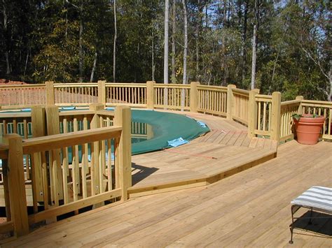 11 most popular above ground pools with decks (awesome pictures) modern above ground pool decks ideas wooden deck round. Wood deck for above ground pool | Deck design and Ideas
