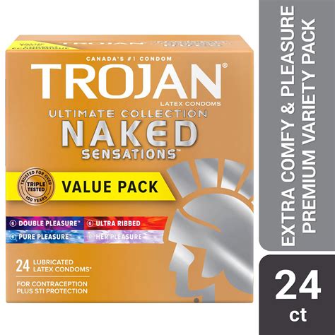 Trojan Naked Sensations Ultimate Collection Variety Pack Lubricated Condoms Walmart Canada