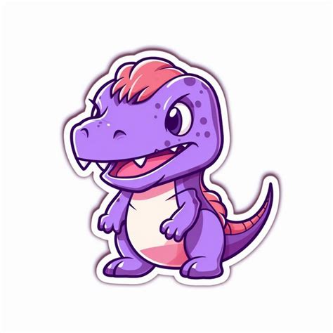 Premium Ai Image A Purple Dinosaur With A Pink Shirt That Says