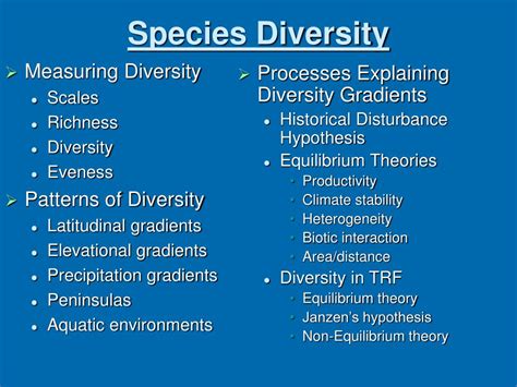 Ppt Species Diversity Powerpoint Presentation Free Download Id4444086