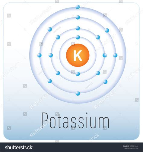 Diagram Potassium Atom Periodic Table Element Vetor Stock Livre De