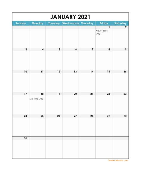Weekly Calendar 2021 Excel Printable March