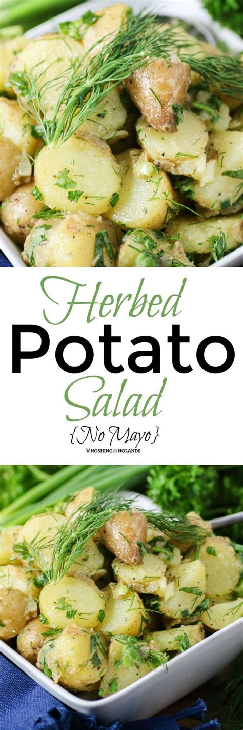 Herbed Potato Salad No Mayo By Noshing With The Nolands Is A