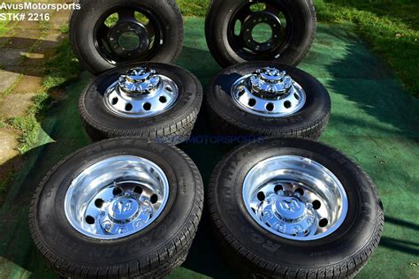 17 Dodge Ram 3500 Oem Factory Dually Alloy Wheels And Tires Laramie Drw