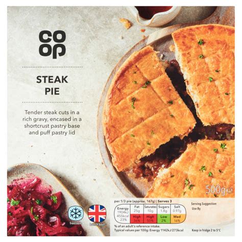 Co Op Steak And Gravy Pie 500g Co Op