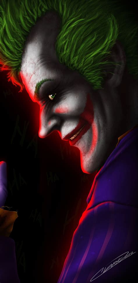 The Joker In Batman Ark With Green Hair