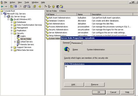 Setting Database Access Permissions