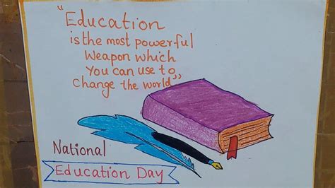 National Education Day Posternational Education Day Drawingeasy