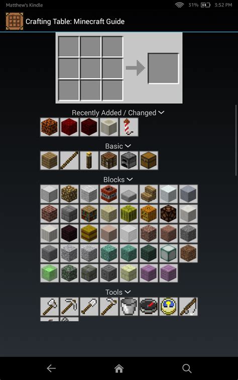 Crafting Table A Minecraft Guide Uk Appstore For Android